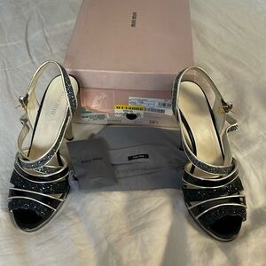 Miu Miu Lux sparkly Heels.